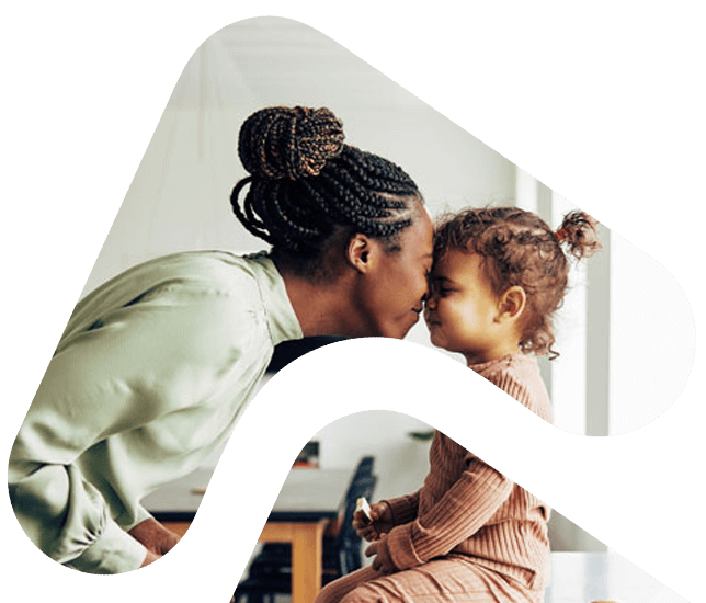 Woman with daughter