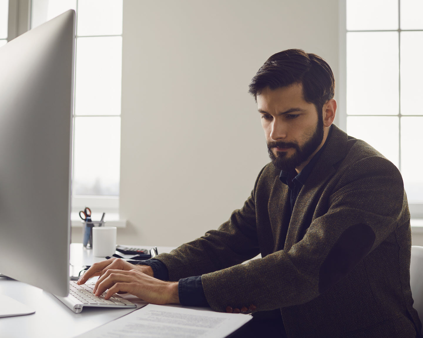Man on computer